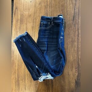 KanCan Distressed Skinny Jeans Womens Size 30 Dark Wash Stretch Denim